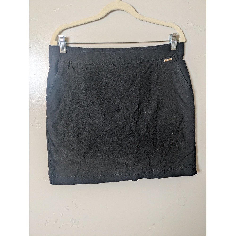Black Skirt Women's Size L‎ Textured Viscose Blend